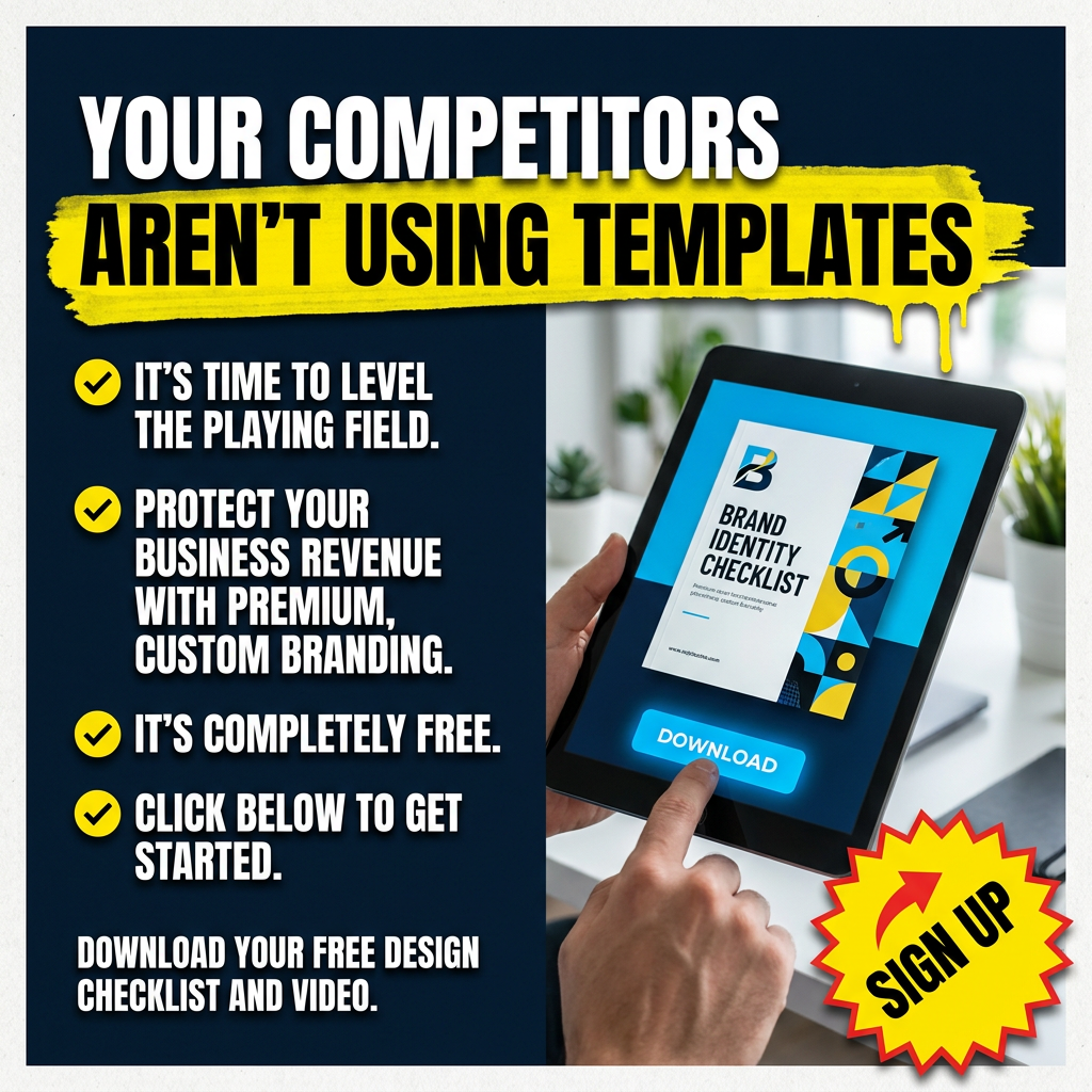 Ad 15: Your competitors aren't using templates Brand Savage ad