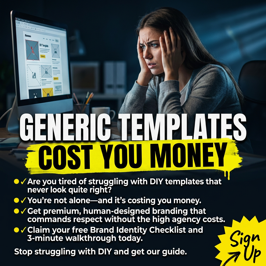 Ad 8: Generic templates cost you money Brand Savage ad